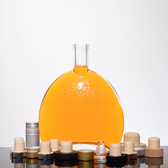 Wholesale 500ml 700ml 750ml Customize Various Shapes Whiskey Vodka Xo Empty Crystal Glass Bottle