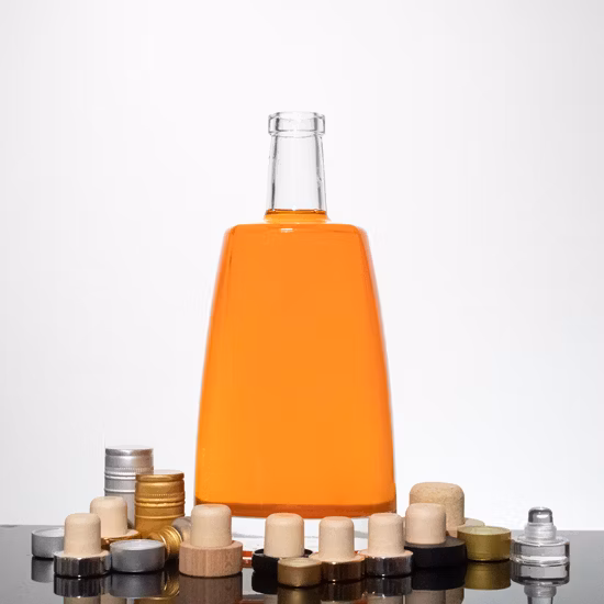 Wholesale 500ml 700ml 750ml Customize Various Shapes Whiskey Vodka Xo Empty Crystal Glass Bottle