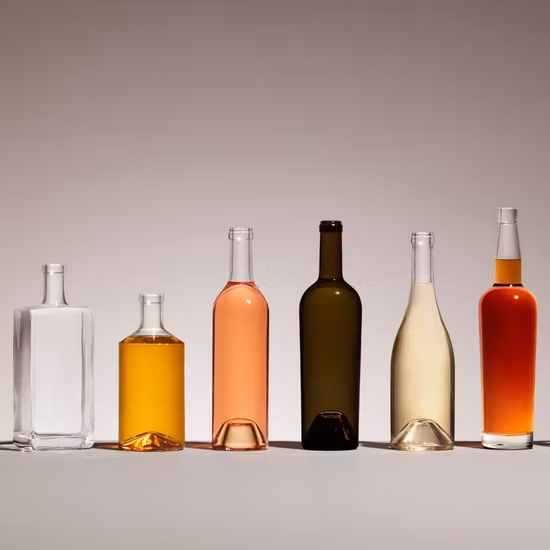50ml 100ml 200ml 250ml 500ml 700ml 750ml 1 Litro Bespoke Frosted Liquor Vodka Garrafa De Vidro Fabricante Gin Uísque Tequila Rum Perfume Espírito Garrafa De Cerveja