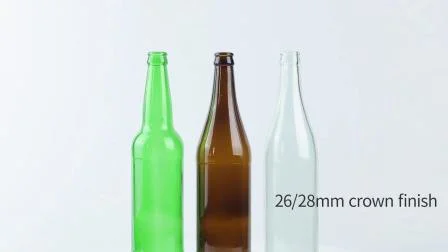 Preço de fábrica personalizado 330ml 500ml 640ml 750ml garrafa de vidro de cerveja verde